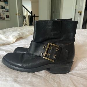 Nine West buckle ankle boots